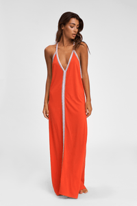 Pima Sundress: Blood Orange / Petite