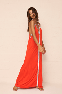 Pima Sundress: Blood Orange / Petite