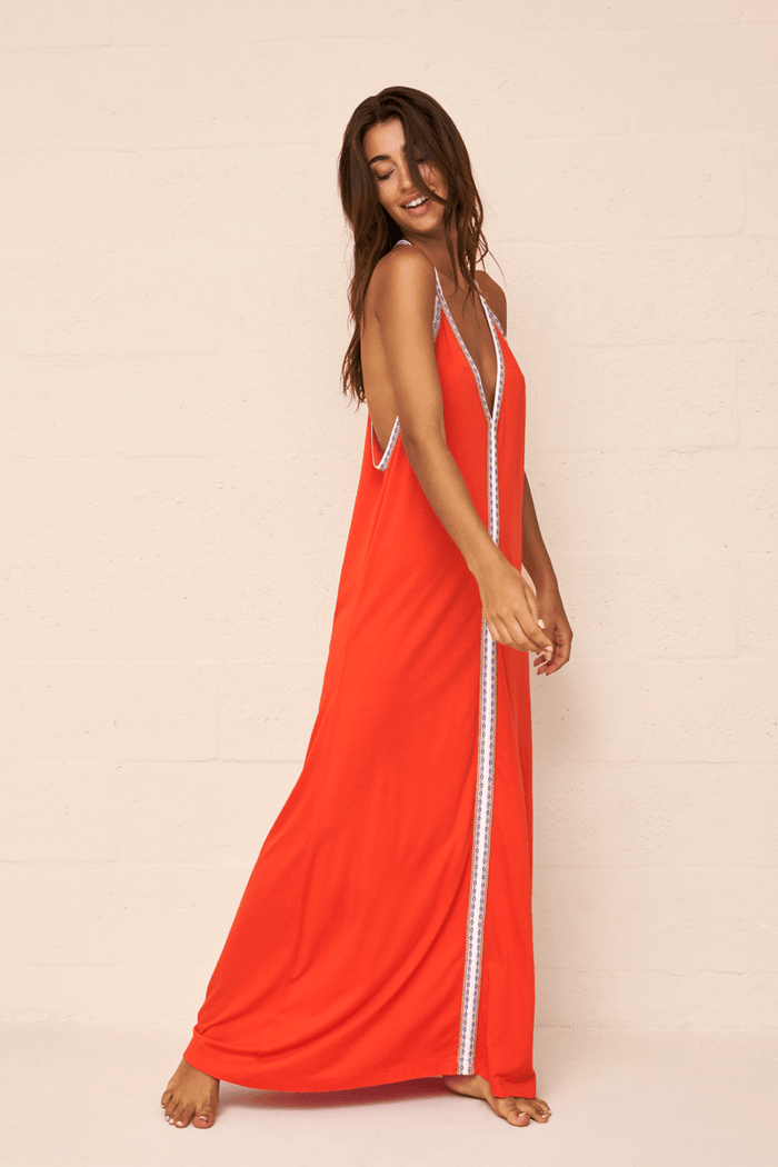Pima Sundress: Blood Orange / Petite