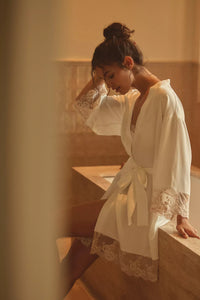 Flora Nikrooz Rosa Lace Trim Kimono