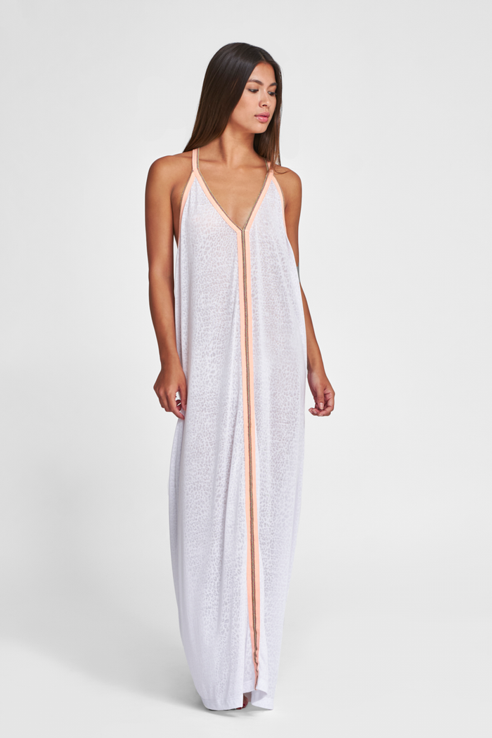 Cheetah Sundress: White / Petite