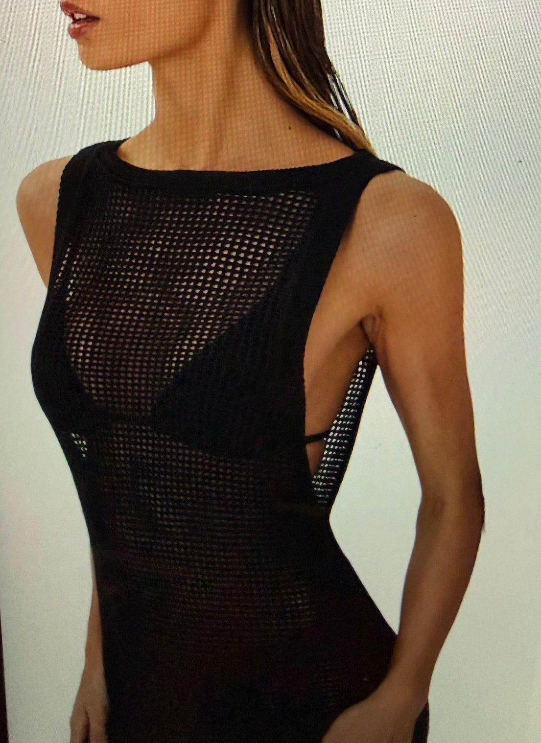 Knit Erika Short Cover Up -Black