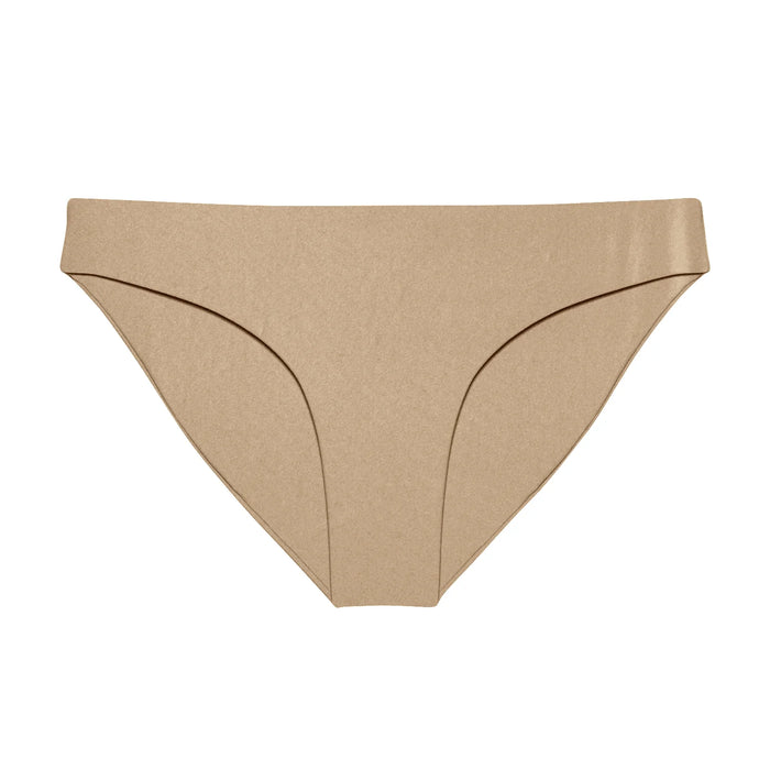 Lure Bikini Bottoms in Taupe Sheen