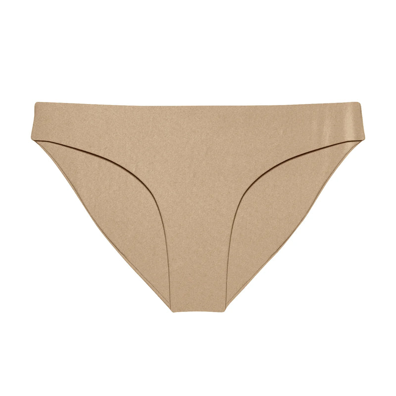Lure Bikini Bottoms in Taupe Sheen
