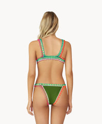 Crochet Bikini Top in Olive