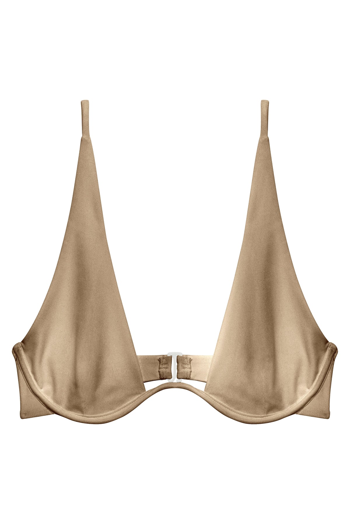 Paloma Underwire Adjustable Bikini Top in Taupe Sheen
