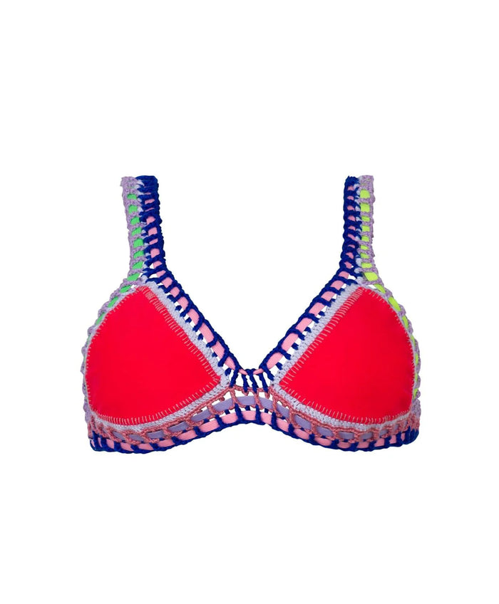 Crochet Bikini Top in Red