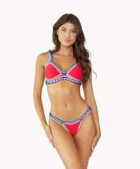 Crochet Bikini Top in Red