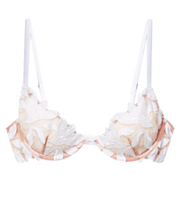 Fleur du Mal Lily Embroidery Plunge Demi Bra