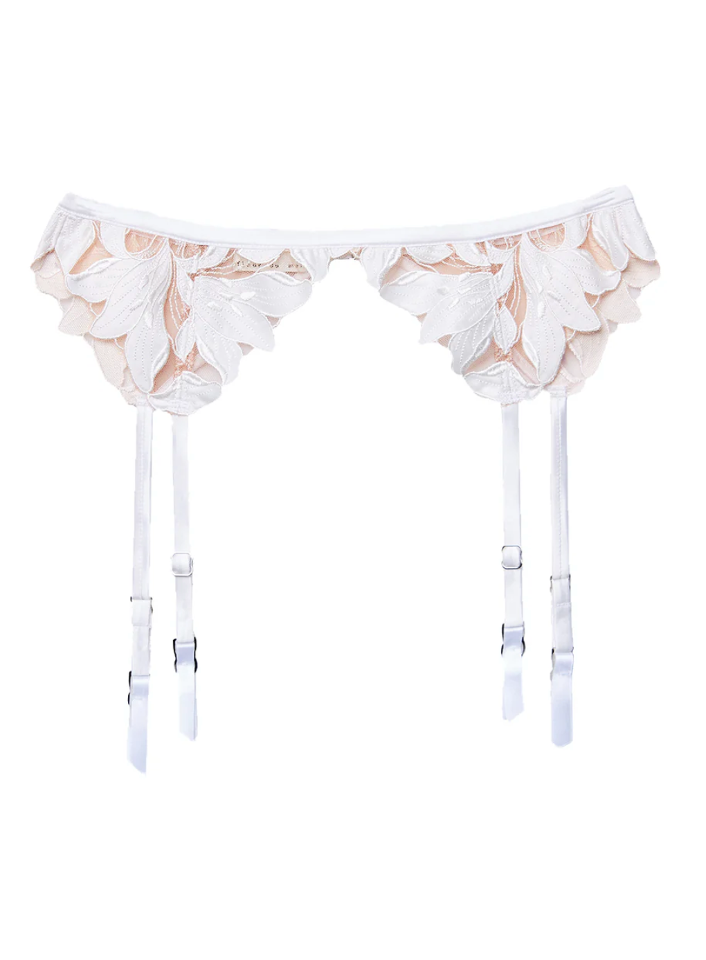 Fleur du Mal Lily Embroidery Garter Belt Salt & Sand Fleur du Mal Lily Embroidery Garter Belt Salt & Sand
