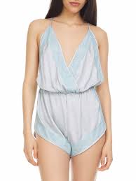 Flora Nikrooz Elle Romper in Ivory with Littest Pink Lace Trim