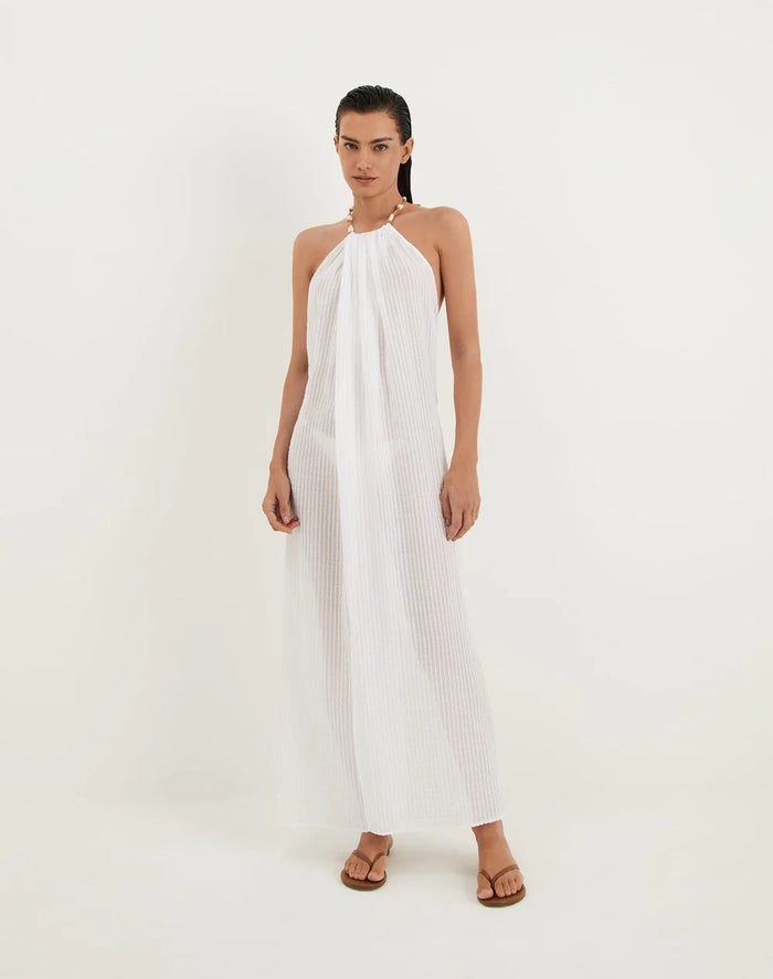Cloe Long Cover Up -White