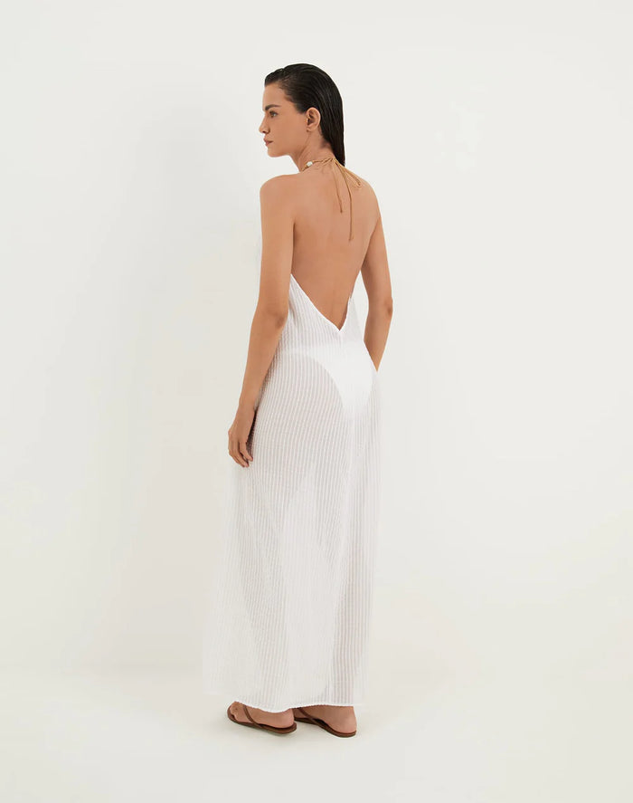 Cloe Long Cover Up -White