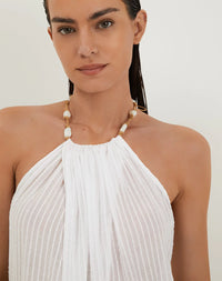 Cloe Long Cover Up -White