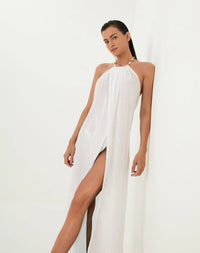 Cloe Long Cover Up -White