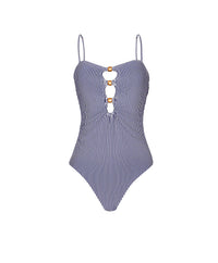 Keyhole One Piece in Anchor Blue