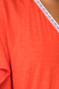 Pima Abaya: Blood Orange / Petite