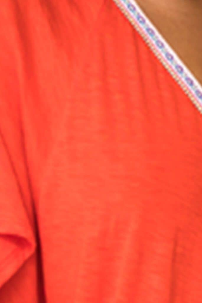 Pima Abaya: Blood Orange / Petite