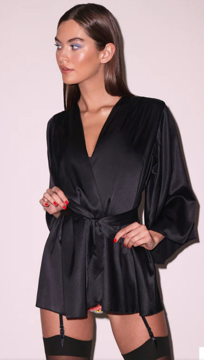 Fleu du Mal Silk Angel Sleeve Robe