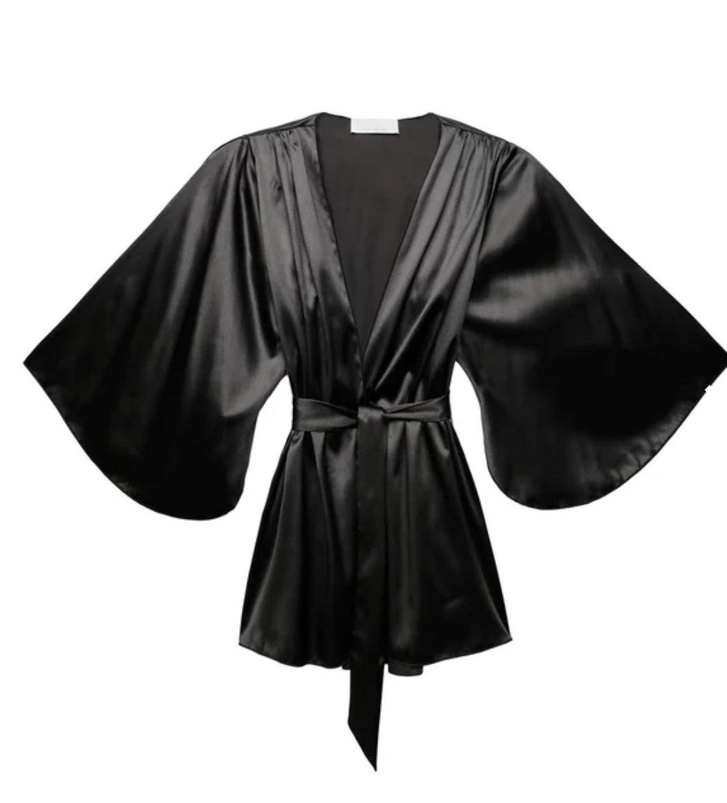 Fleu du Mal Silk Angel Sleeve Robe