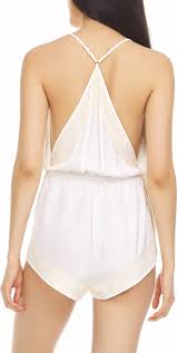 Flora Nikrooz Elle Romper in Ivory with Littest Pink Lace Trim