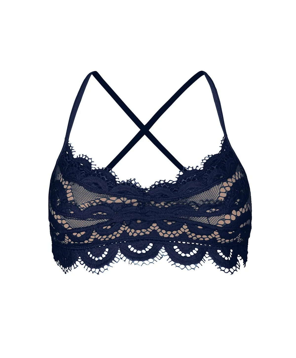 Lace Bralette Bikini Top in Pacific